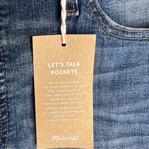 NWT Madewell Womens Curvy High Rise Skinny Jeans Distressed Sz 32 Denim Blue - Picture 10 of 16